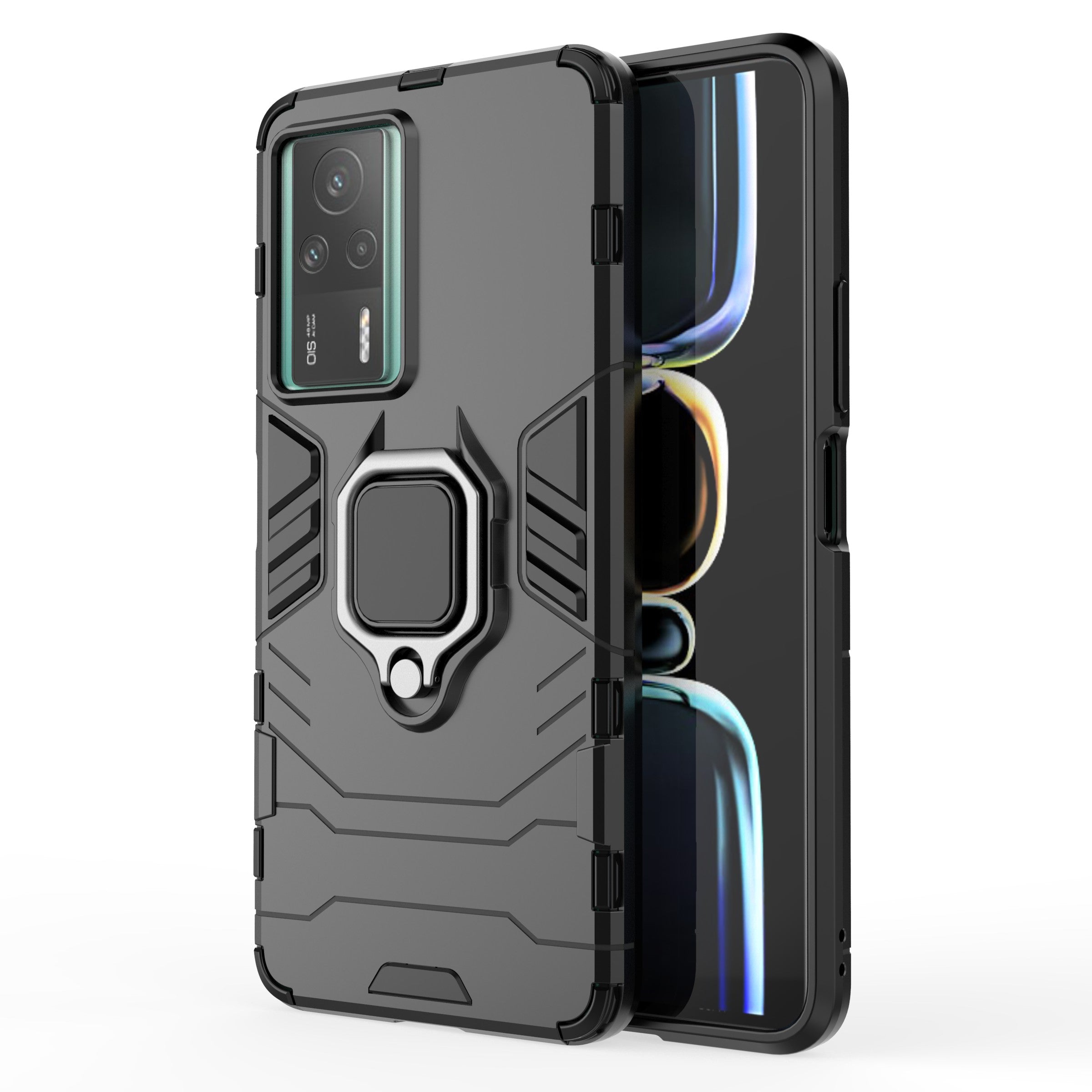 TPU PC Phone Case for Xiaomi Redmi K60E 5G Stable Ring Holder Kickstand Shockproof Cover Shell TPU PC Phone Case for Xiaomi Redmi K60E 5G Stable Ring Holder Kickstand Shockproof Cover Shell